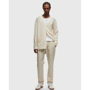 Closed Mens Chino Trousers Beige Seersucker Drawstring Pants Size 34